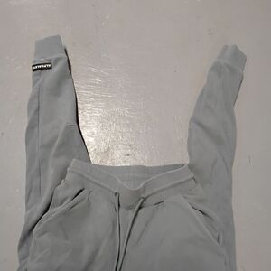 Alphalete Light Gray Joggers with Logo Patch